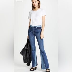 Blank NYC The Waverly High-Rise Flare Color-block Jean, Size 30, NWT